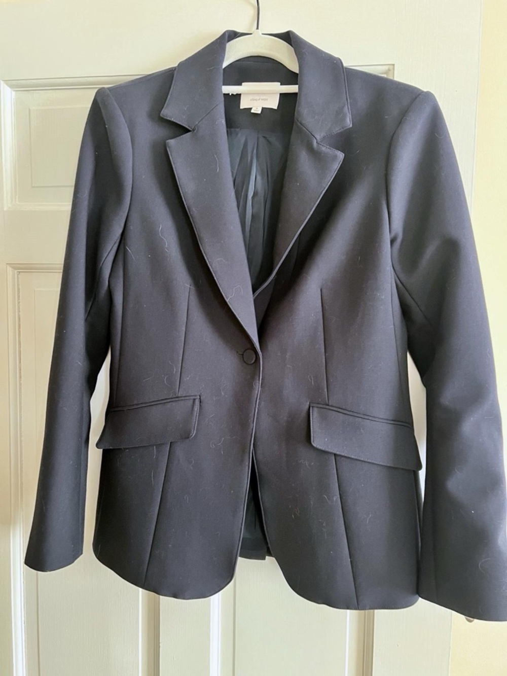 cinq a sept Black Single-Button Tailored Blazer